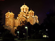Belgrade by night: St Marko Church