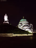 Nocna fotografija Hrama Svetog Save u Beogradu